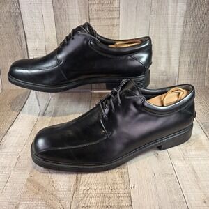 Nunn Bush Marcell Black Leather Dress Shoes Men's 12M Comfort Gel Lace Up 83364